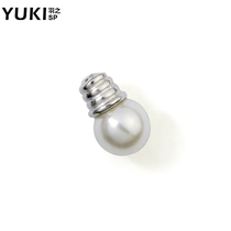 YUKI Korean version of temperament personality Tide mens single 925 sterling silver earrings simple cold wind Pearl Girl ears