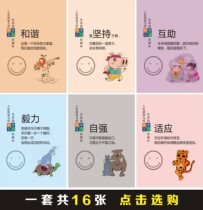 Primary and secondary school classroom layout inspirational wall stickers Class famous quotes slogans School cultural construction supplies stickers