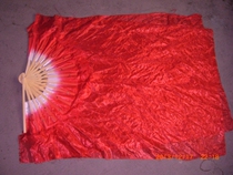 Dance long fan Yangko fan dance fan long silk green fan 1 5 meters long fan red long silk fan