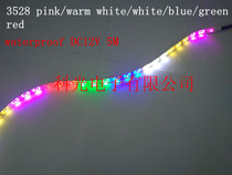 LED light with 3528 waterproof 6 color soft light strip 12V pink white warm white blue green white 5 m 1 roll