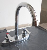 Copper hot and cold swivel tap washbasin double handle double-hole face basin sat tap hot and cold kitchen