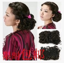 Wig Hair Bag Wig Bag Wig Hair Bunnies Styling Studio Vintage Hairstyling Pan Hair Flowers Middle-aged Woman Dish Hair