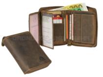 GB men and women zipper wallet leather vintage handmade short money clip bank card bag card holder