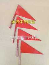 Small iron flag pennant Small red flag Track and field sports logo flag Shot put throw distance plug flag flag flag