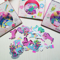 Day Single Bling Original Cebu Wind Laser Dream Corner Horse Cake Planet Hand Tent Growth Archive Decoration Sticker