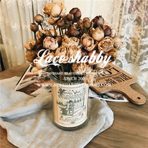 LACESHABBY imported vintage hand-painted stickers transparent glass vase hipster flower arrangement