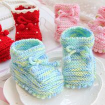 Hand Woven Ice Cream Color Spring Autumn Winter Soft Underwool shoes Baby shoes Men and women Baby Step front shoes 0-1 years old