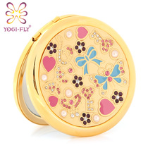 YOGI-FLY yaghy double-sided folding portable mirror portable small mirror portable Valentines Day gift