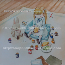 Buyer Custom Hand Painted Watercolor Hand Painted Watercolor Little Fresh * Jam Girl *