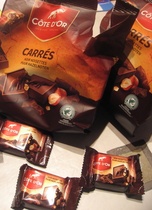 Belgium Cote dOr Golden Elephant CARRES Hazelnut Dark Chocolate Independent bag 200g