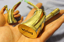 Copper hookah pot dual-purpose universal full set hookah dry pipe Chinese curved personalized custom lettering