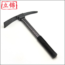 Anti-rust garden alloy steel plastic handle small hoe iron handle dual-purpose hoe digging and planting bamboo shoots small pickaxes