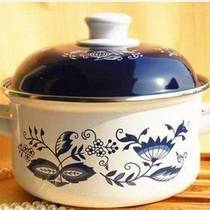  Extra thick 16-24 enamel pot Enamel blue and white porcelain stew pot Induction cooker Gas available stew pot Soup pot