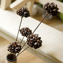 Combination Curry open smile decorative flower simulation flower living room dried flower bouquet single floor flower dry flower combination