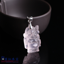 Yaocan Crystal Buddha Pink Buddha Red Rabbit Hair Crystal Buddha Pendant Pendant Pendant Pendant Mens Necklace Pick Flower