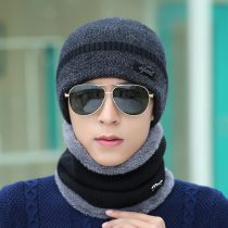 Hat men warm winter thick ear protection wool knitting hat outdoor youth middle-aged elderly Korean version plus velvet winter hat