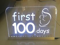 Lizda custom led luminous advertising acrylic metal base standard usb interface cash register table sign light box