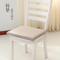 Removable and washable Four Seasons linen chair cushion thickened non-slip tatami cushion breathable computer chair dining table and chair seat cushion