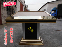 Lobby guide card light box Stainless steel base light box Hotel guide table Business display table Titanium index table