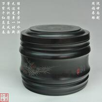 On the basin Shen Shinan system Zhou Fudi carved black mud boutique Suzhou Chengmud cricket basin cricket pot
