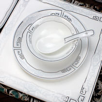 High-end Dishes Hotel Restaurant Hotel Luxury Bags Van Supplies Ceramic Cutlery Suit Swing Table Napkin Rings