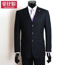 Howby Wolf mens suit suit three buckles interview business suit Business formal suit overalls have a large size autumn