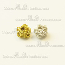 Golden pineapple buckle knot Button knot bracelet pendant jewelry material Pineapple flower knot Chinese knot accessories Knot art hydrangea
