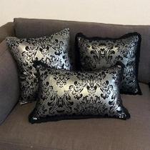 Promotion Neoclassical Damascus fashion sofa cushion pillow cover European Luxury pillow 137 black