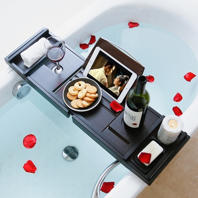 Bathtub Shelve Adjustable Telescopic Table Bubble Batho Nangzhu Red Wine Rack Red Wine Rack Free of perforated toilet