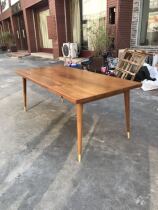 Myanmar teak wood table Danish furniture copper wood furniture