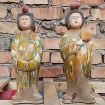 Ancient Play Collection Miscellaneous Antique Old Goods Ancient Porcelain Ware Tang Tricolorful Fat Pussy Bodymaid Bag Old