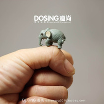 Foreign trade genuine bulk cargo simulation animal mini version super small gray elephant baby elephant miniature model ornaments