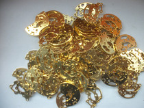 Steampunk handmade material manipulator watch movement accessories strip splint Golden hollow 0 8 yuan one