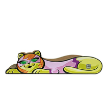 Cat Grab Card Cat Superman Cat Tiger Paper Grab Cat Sofa Yellow