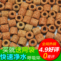 Fish tank aquarium filter material Red respiratory ring nitrification bacteria House ceramic ring biochemical ring filter material 500g