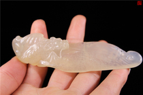 Shoushan Stone Handlebar Piece Old Pit Ice Sugar Ground Lychee Cave to Play Pieces of the Dragon-Looking Dragon Stone Sculpture Collection