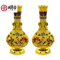 Tomorrow silver vase silk inlaid blue gilt vase handmade gift