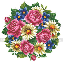 Cross stitch electronic figure redraw source file-Heart 2 pillow cushion lace hipster