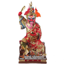 12 inch 16 19 inch Taishi Master face ran Taishi ghost King Purdue justice god statue Resin Dunhuang color crafts