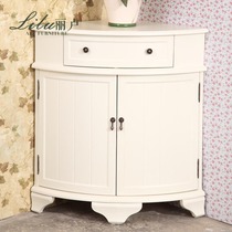 Lilu American corner locker European living room made old side cabinet wall corner cabinet modern simple triangle cabinet rack