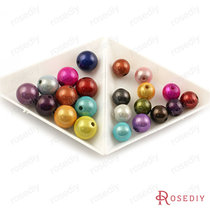 DIY ornament accessories 10MM 12MM acrylic acrylic dreaded pearl (mixed colour) 21286