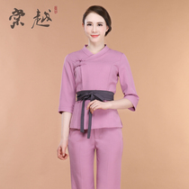 Spring and summer spa beauty salon workwear suit Beautician workwear Foot bath workwear Foot bath technician clothing Health clothing