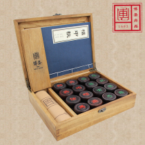  Bosheng big leaf red sandalwood chess set large solid wood chess pieces to send chessboard collection gifts to leaders and elders