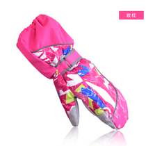 Warm winter thickened waterproof windproof ski gloves Cycling men and women children after Cotton bicycle outdoor sports