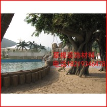 Plastic stone rockery cement rockery production Ecological Park hotel rockery plastic fake tree production