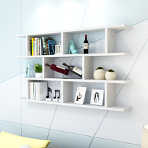 Wine rack Creative wall shelf Restaurant wall decoration Partition wall Hanging bookshelf Hanging wall Simple wall cabinet Bookcase