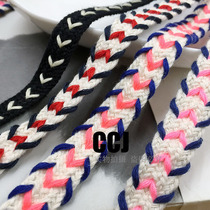 Eight-character jacquard rope decorative webbing DIY handmade flat belt Pants waist cap belt drawstring double word webbing clothing accessories
