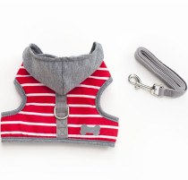  Golden Panda Ulesee Striped Chest Back Clothes Traction Pull Strap Small Dog Walking Dog Rope Pet Chain