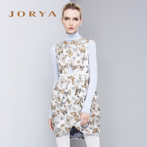 Counter 2016 autumn and winter Zhuo Ya I1403901 temperament butterfly print sleeveless dress 3680