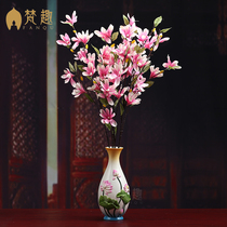 Fan Fun Buddhist supplies Buddha hall Temple flowers Buddha front decoration Flower ornaments Simulation Magnolia home decoration